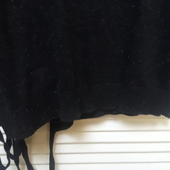 Coolwear Wrap Around Black Sparkle Sweater Large - Picture 7 of 8